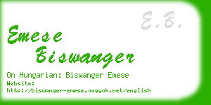 emese biswanger business card